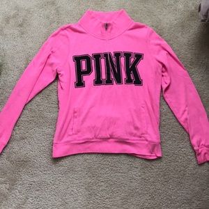 pink half zip